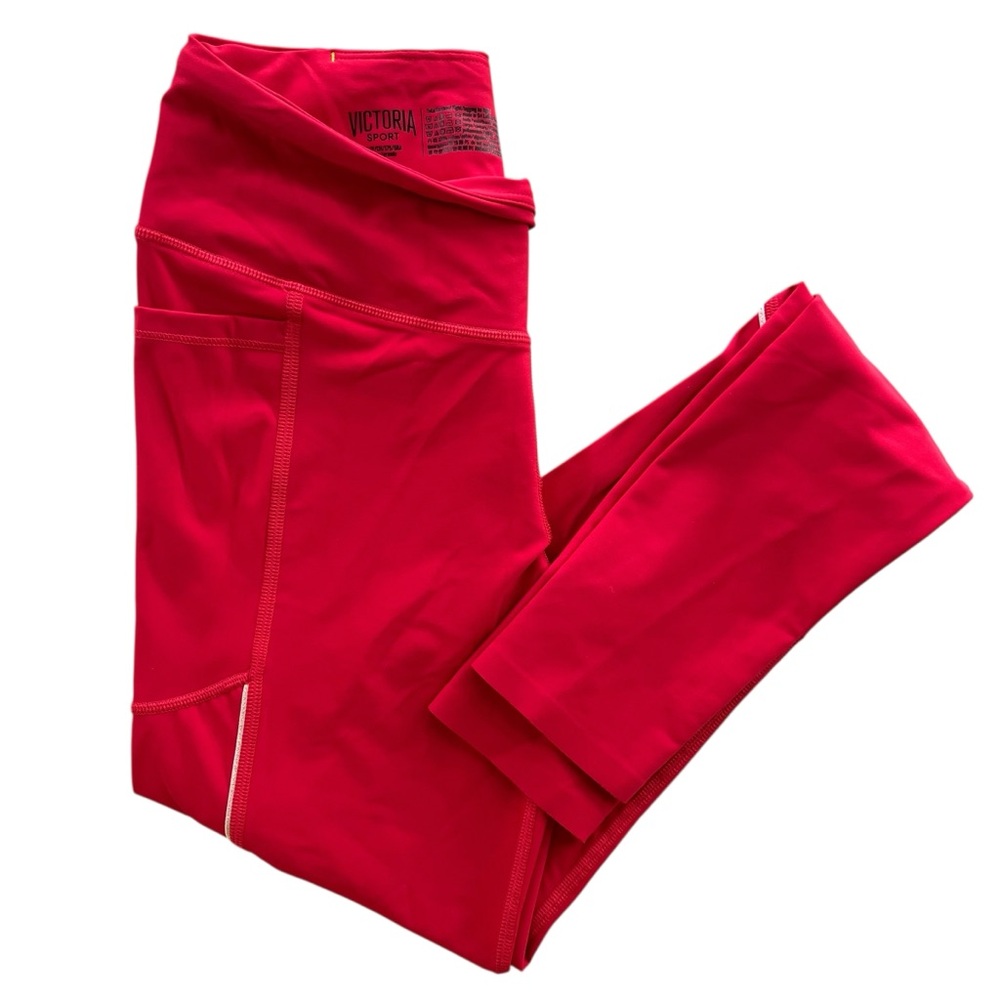 Victoria Sport Women’s S Red Gold Glitter Total Knockout Tight Leggings Athletic